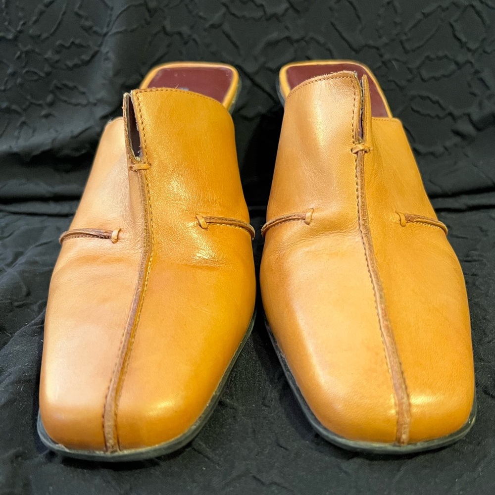 Nicole Tan Leather Mules